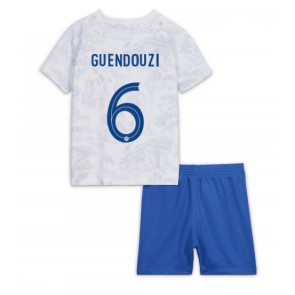 Frankrike Matteo Guendouzi #6 babykläder Bortatröja barn VM 2022 Korta ärmar (+ Korta byxor)
